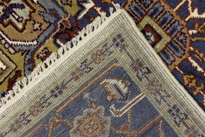 Cream Geometric 8X10 Heriz Serapi Oriental Rug
