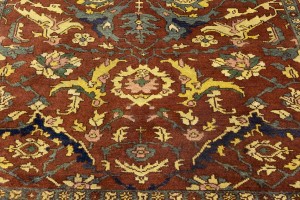 Rusty Red Floral Tribal 8X10 Chobi Serapi Oriental Rug