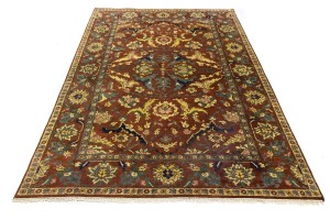 Rusty Red Floral Tribal 8X10 Chobi Serapi Oriental Rug