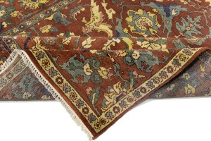 Rusty Red Floral Tribal 8X10 Chobi Serapi Oriental Rug