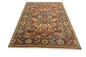 Rusty Red Floral Tribal 8X10 Chobi Serapi Oriental Rug