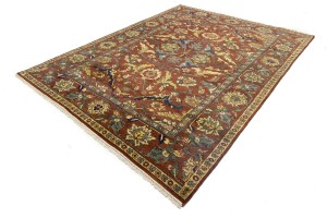 Rusty Red Floral Tribal 8X10 Chobi Serapi Oriental Rug