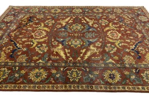 Rusty Red Floral Tribal 8X10 Chobi Serapi Oriental Rug