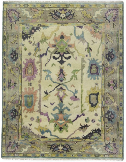 Floral Colorfast 8X10 Oushak Chobi Oriental Rug