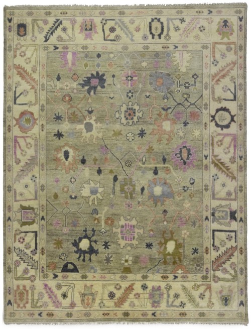 Floral Colorfast 8X10 Oushak Chobi Oriental Rug