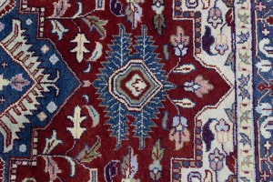 Red Geometric 9X12 Heriz Serapi Oriental Rug