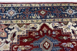 Red Geometric 9X12 Heriz Serapi Oriental Rug