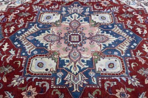 Red Geometric 9X12 Heriz Serapi Oriental Rug