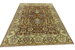 Rust Floral 9X12 Oushak Chobi Oriental Rug