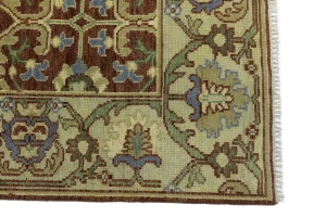 Rust Floral 9X12 Oushak Chobi Oriental Rug