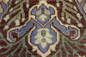 Rust Floral 9X12 Oushak Chobi Oriental Rug