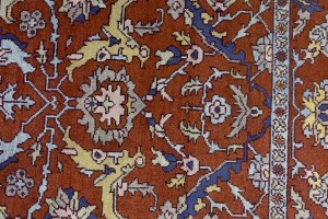 Rust Orange Floral Tribal 9X12 Chobi Serapi Oriental Rug
