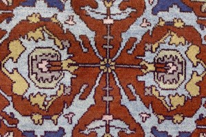 Rust Orange Floral Tribal 9X12 Chobi Serapi Oriental Rug