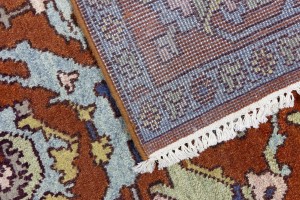 Rust Orange Floral Tribal 9X12 Chobi Serapi Oriental Rug