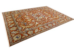 Rust Orange Floral Tribal 9X12 Chobi Serapi Oriental Rug