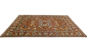 Rust Orange Floral Tribal 9X12 Chobi Serapi Oriental Rug