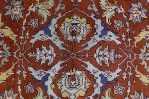 Rust Orange Floral Tribal 9X12 Chobi Serapi Oriental Rug