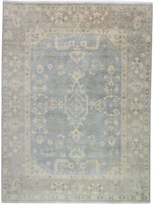 Gray Floral 9X12 Oushak Oriental Rug