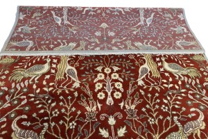 Red Pictorial Tribal 8X10 Chobi Oriental Rug