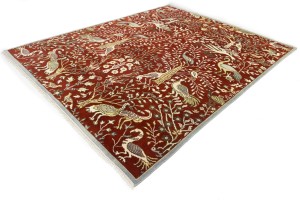Red Pictorial Tribal 8X10 Chobi Oriental Rug