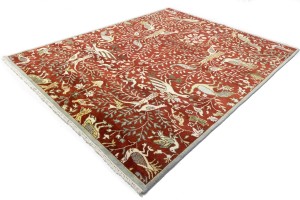 Red Pictorial Tribal 8X10 Chobi Oriental Rug