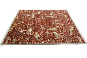 Red Pictorial Tribal 8X10 Chobi Oriental Rug
