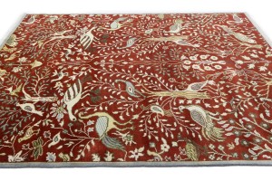 Red Pictorial Tribal 8X10 Chobi Oriental Rug