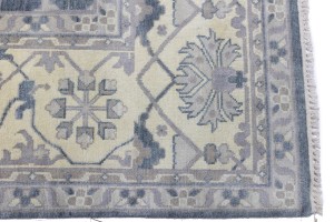 Dark Gray Floral 12X18 Oushak Oriental Rug