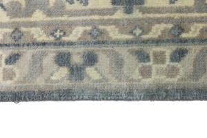 Dark Gray Floral 12X18 Oushak Oriental Rug