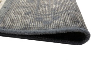Dark Gray Floral 12X18 Oushak Oriental Rug