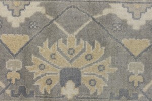 Cream Floral 12X18 Oushak Oriental Rug