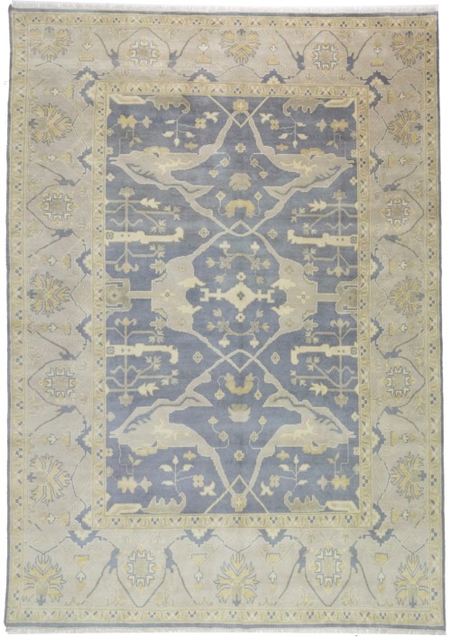 Gray Floral 10X14 Oushak Oriental Rug