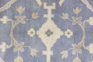 Gray Floral 10X14 Oushak Oriental Rug