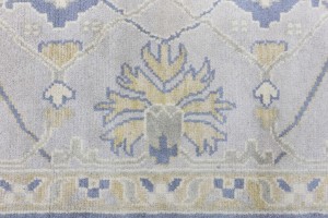 Gray Floral 10X14 Oushak Oriental Rug