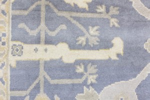 Gray Floral 10X14 Oushak Oriental Rug