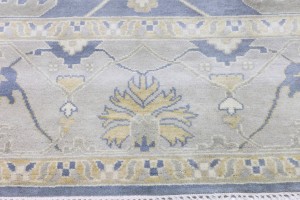 Gray Floral 10X14 Oushak Oriental Rug