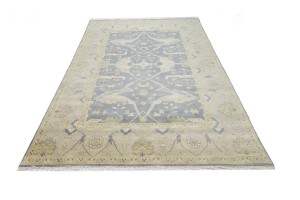 Gray Floral 10X14 Oushak Oriental Rug