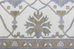 Gray Floral 10X14 Oushak Oriental Rug