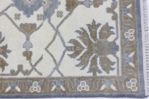 Gray Floral 10X14 Oushak Oriental Rug