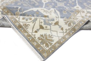 Gray Floral 10X14 Oushak Oriental Rug