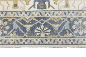 Cream Floral 8X10 Oushak Oriental Rug