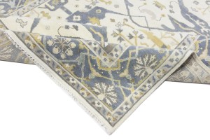 Cream Floral 8X10 Oushak Oriental Rug