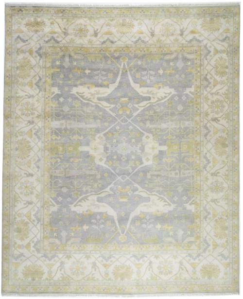 Gray Floral 12X15 Oushak Oriental Rug