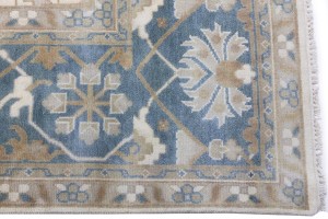 Cream Floral 12X18 Oushak Oriental Rug