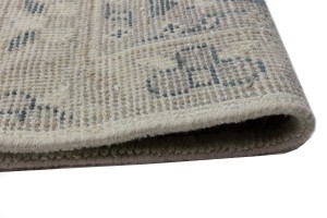 Cream Floral 12X18 Oushak Oriental Rug