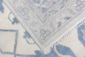 Cream Floral 12X18 Oushak Oriental Rug