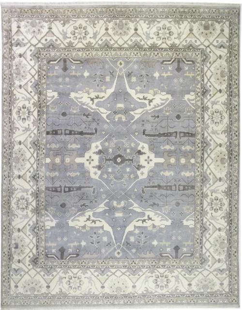 Gray Floral 12X15 Oushak Oriental Rug