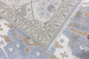 Gray Floral 13X18 Oushak Oriental Rug