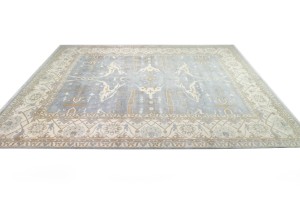 Gray Floral 13X18 Oushak Oriental Rug