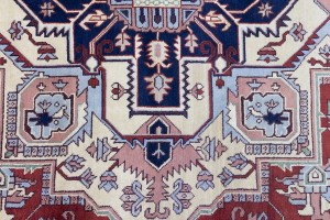 Rusty Red Geometric 12X18 Heriz Serapi Oriental Rug